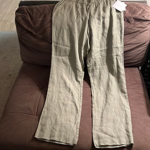 NWT Tracey Ellen olive linen pants size small